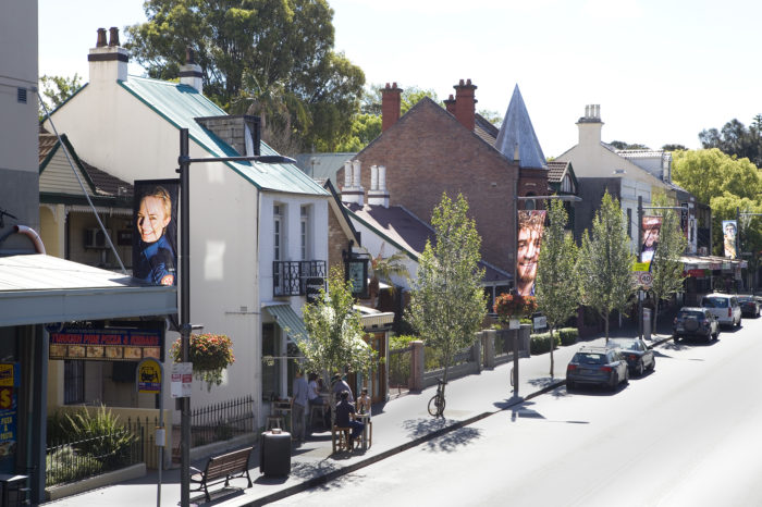 Public Domain, Glebe Point Road, public domain, streetscape, trees, Landscape Architecture